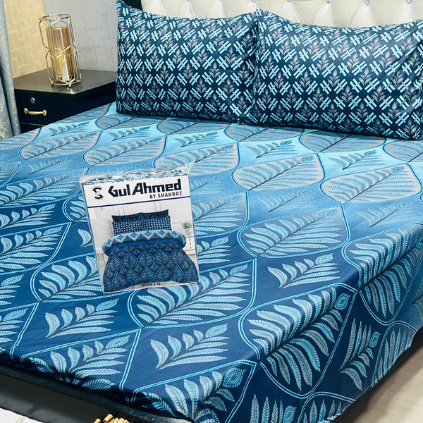 3Pc Cotton King Size Bedsheet
